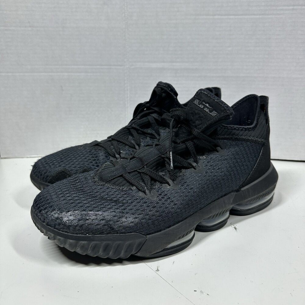 2019 Nike LeBron 16 Low “Triple Black” Size 13 CI2668-002 - Picture 3 of 10